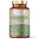 Time Health Vegan Omega 3 – EPA & DHA from Algae Oil – Premium Brand – Carrageenan-Free – Sustainable Algal Alternative to Fish Oil – Vegetarian Essential Fatty Acids – UK Made Supplement (120 Count (Pack of 1))
