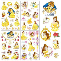 FRESHOER Beauty and the Beast Temporary Tattoos,4 Sheets 100+ Kids Tattoo Stickers