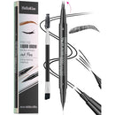 2-in-1 Double-ended Eye Brow Pencils with 2 Tips and Precise Brush Tip, Waterproof Last All-Day, Microblading Eyebrow Pen (Black)