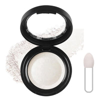 HIVETZ White Eyeshadow Single,Single Matte White Eyeshadow,Pressed Fine Powder Eyeshadow,Shimmer Pearl Shadow Single White Eye Make-Up,High Pigment Long-lasting Sweatproof Single EyeShadow for Performance