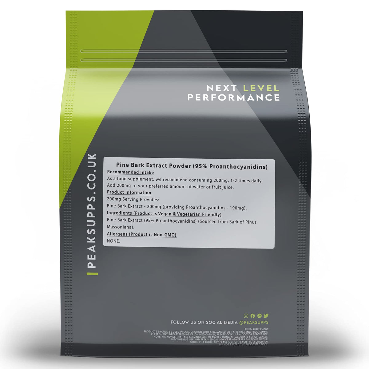 Peak Supps Pine Bark Extract Powder | Pure | 95% Proanthocyanidins (500g)