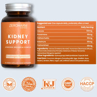 ZEROHARM Kidney Support – Herbal Supplement with Varuna, Punarnava, Gokshura, Patharchatta – Liposomal Absorption – Food Sourced Ingredients for Men & Women – 60 Vegan Capsules