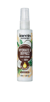 Inecto INECTO Naturals Hydrate & Defrizz Coconut Dream Crème Hair Serum 100ml, Anti Frizz, Preservers Moisture for Visibly Smooth Hydrated, 100% Natural Oils, Dry and Damaged