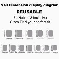 JUSTOTRY 24 Pcs Peach Pink Solid Short False Nails Square Pattern,Glossy Press on Nails, Fake Nails Medium,Reusable Squoval Stick on Nail for Women and Teens Nail Art