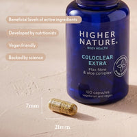 HIGHER NATURE Higher Nature ColoClear Extra - Flax Fibre & Aloe Complex - 180 Capsules