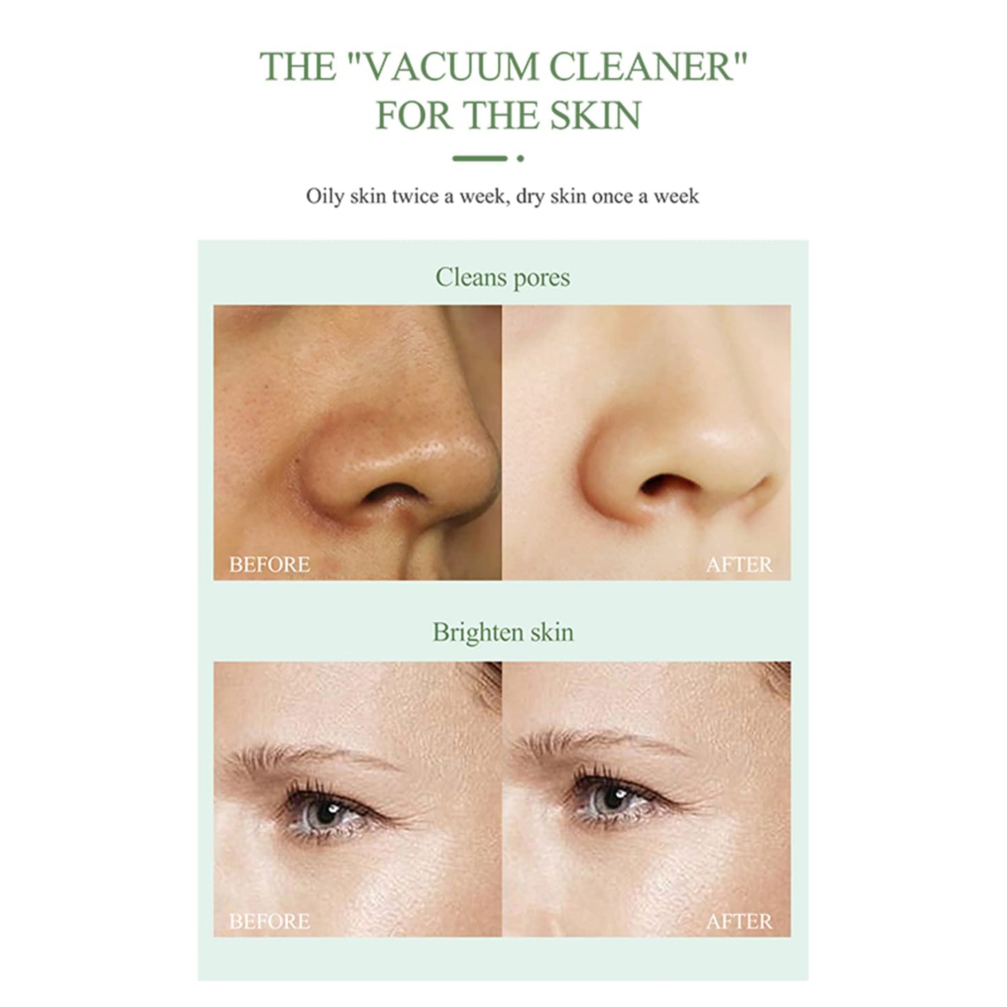 Nova9 Green Tea Musk Clay Facial Deep Cleansing, Whitening, Poreless Skincare Green Mask Stick