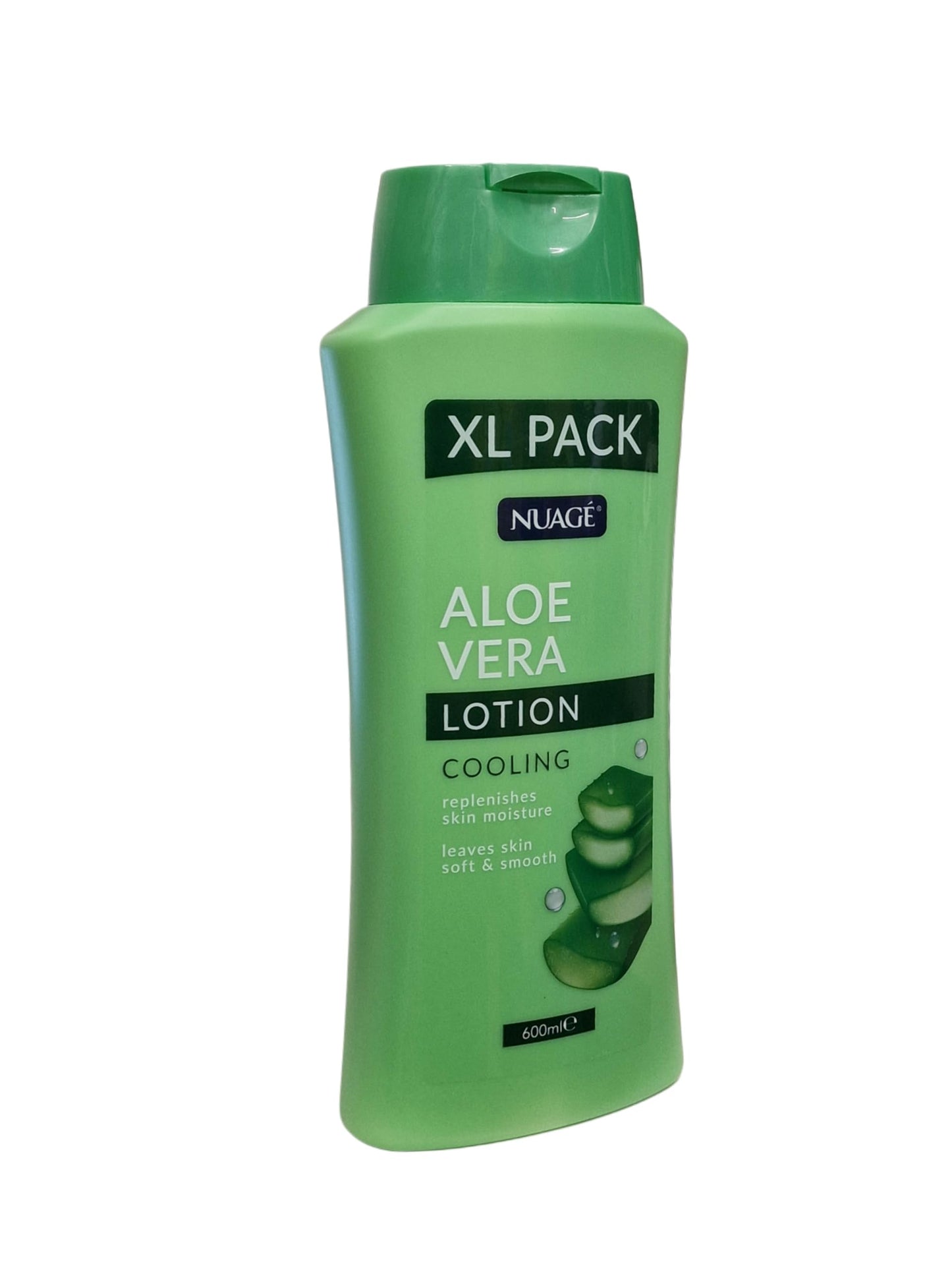 Nuage Aloe Vera Lotion Cooling XL Pack 600ml | Moisturises, Soothes & Softens Skin | Aloe Vera Enriched Formula for Daily Hydration | Ideal for After-Sun Care & Dry Skin Relief | Non-Greasy