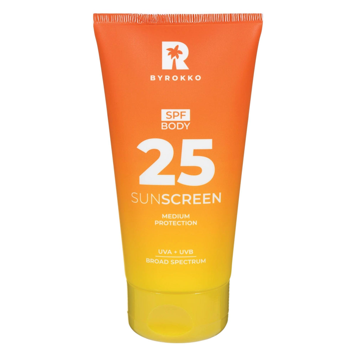 BYROKKO SHINEBROWN BYROKKO Body Sunscreen SPF 25, 150 ml - Broad Spectrum Protection Sun Cream for Sensitive Skin – Lightweight, Non-Greasy, Hydrating with Shea Butter & Vitamin E, Tropical Scent, No White Cast