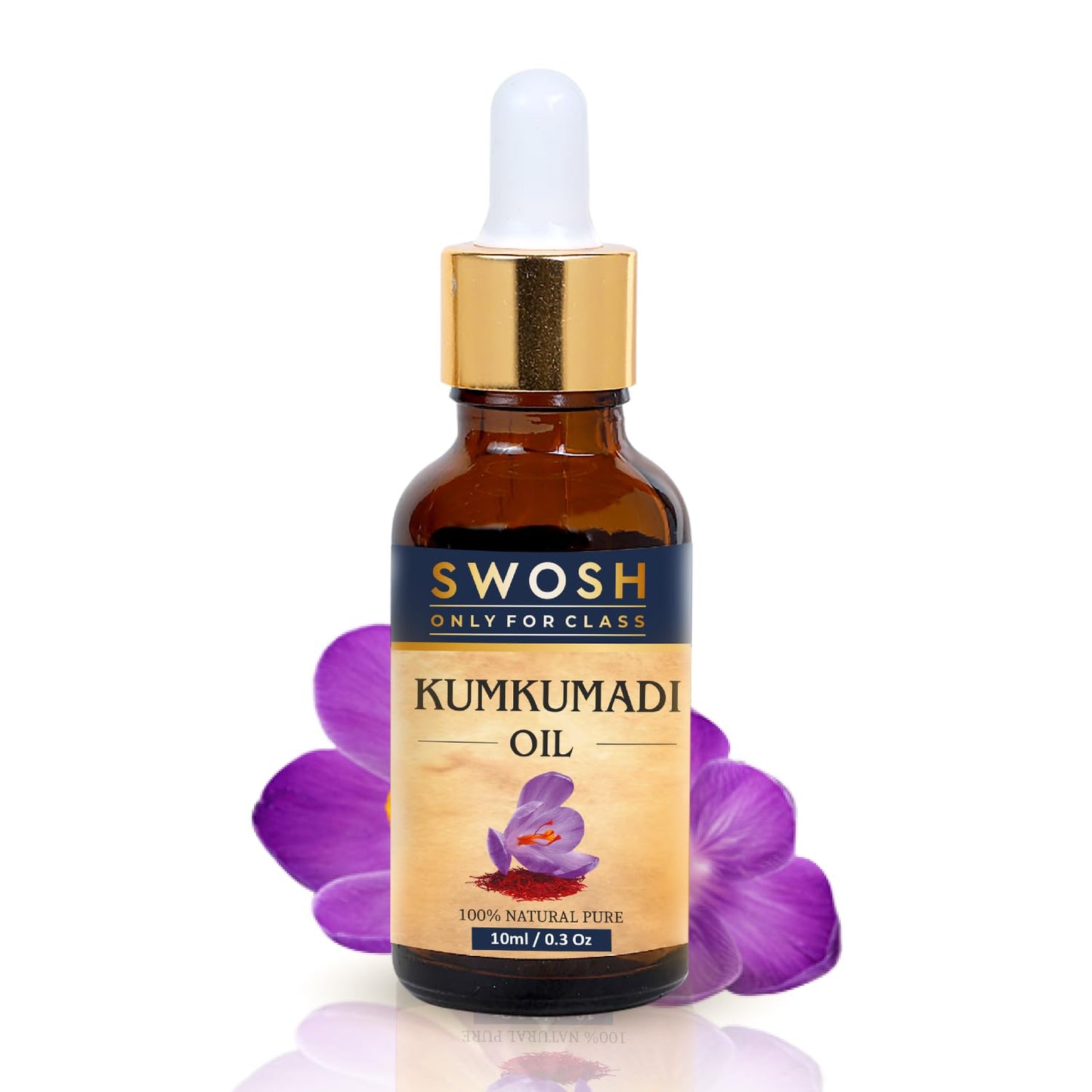 SWOSH Ayurveda Kumkumadi Tailam -Kumkumadi Face Oil With Saffron for Glowing Skin(10 ml) - 100% Vegan and Chemical Free | Helps Revive and Repair Dull and Damage Skin