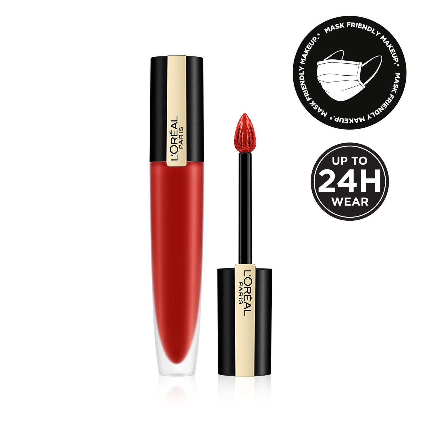 L'Oreal Paris L'Oréal Paris Rouge Signature Matte Liquid Lipstick, Ultra-Matte Lip Stain, Up To 24 Hours of Colour, 115, I Am Worth It, 41 ml