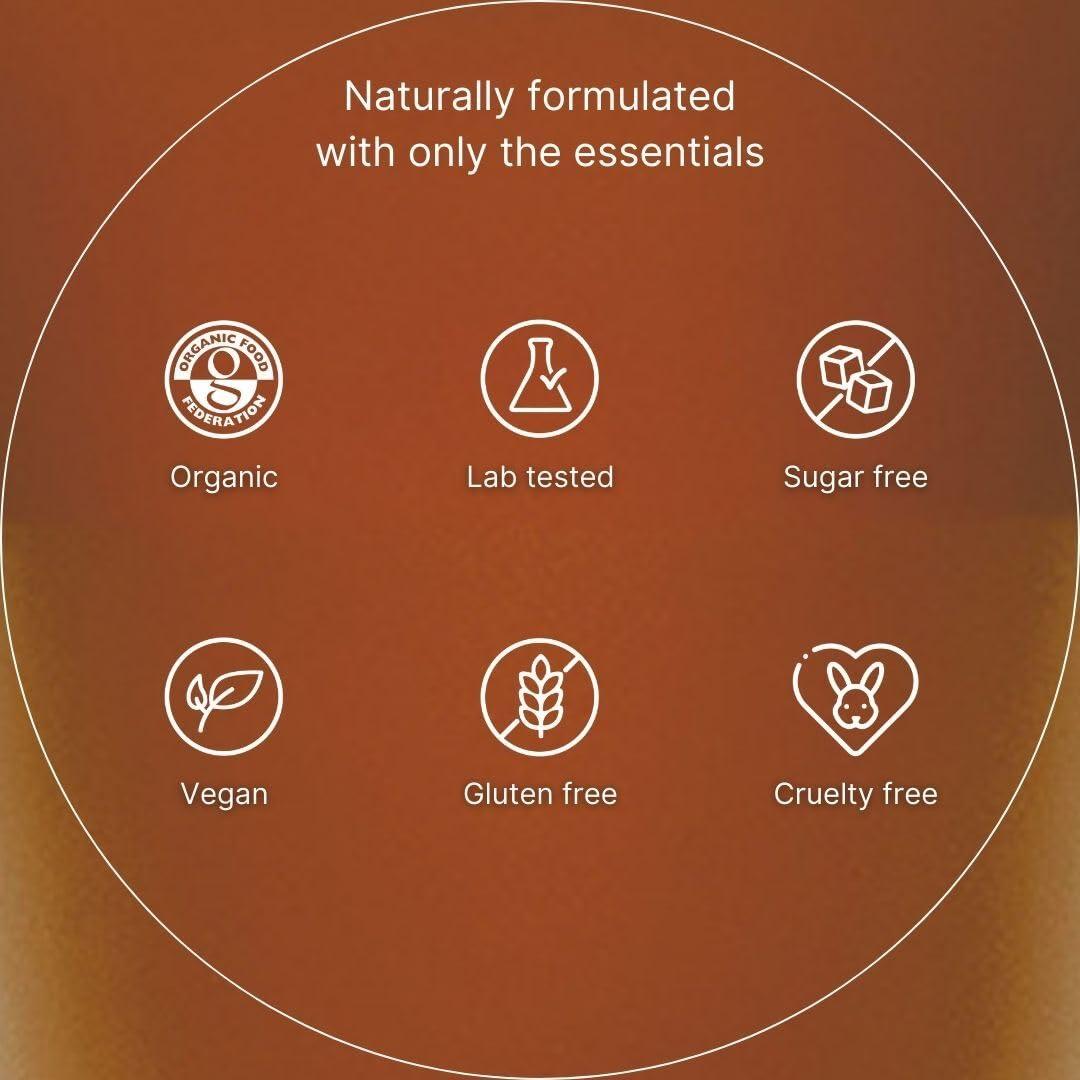 DIRTEA Lions Mane Mushroom Powder | 100% Organic | Vegan | Non GMO | Cognitive Function Support and Memory Booster Nootropic - Premium Lion's Mane Extract | Pouch 60g - 30 Day Serving