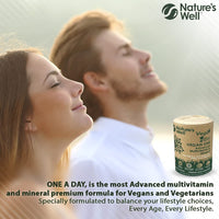 Nature's Well Vegan Multivitamins & Minerals with High Strength B12, D3 & K2, 90 Capsules – UK Made by Nature’s Well, Designed for Vegans & Vegetarians. - Pot