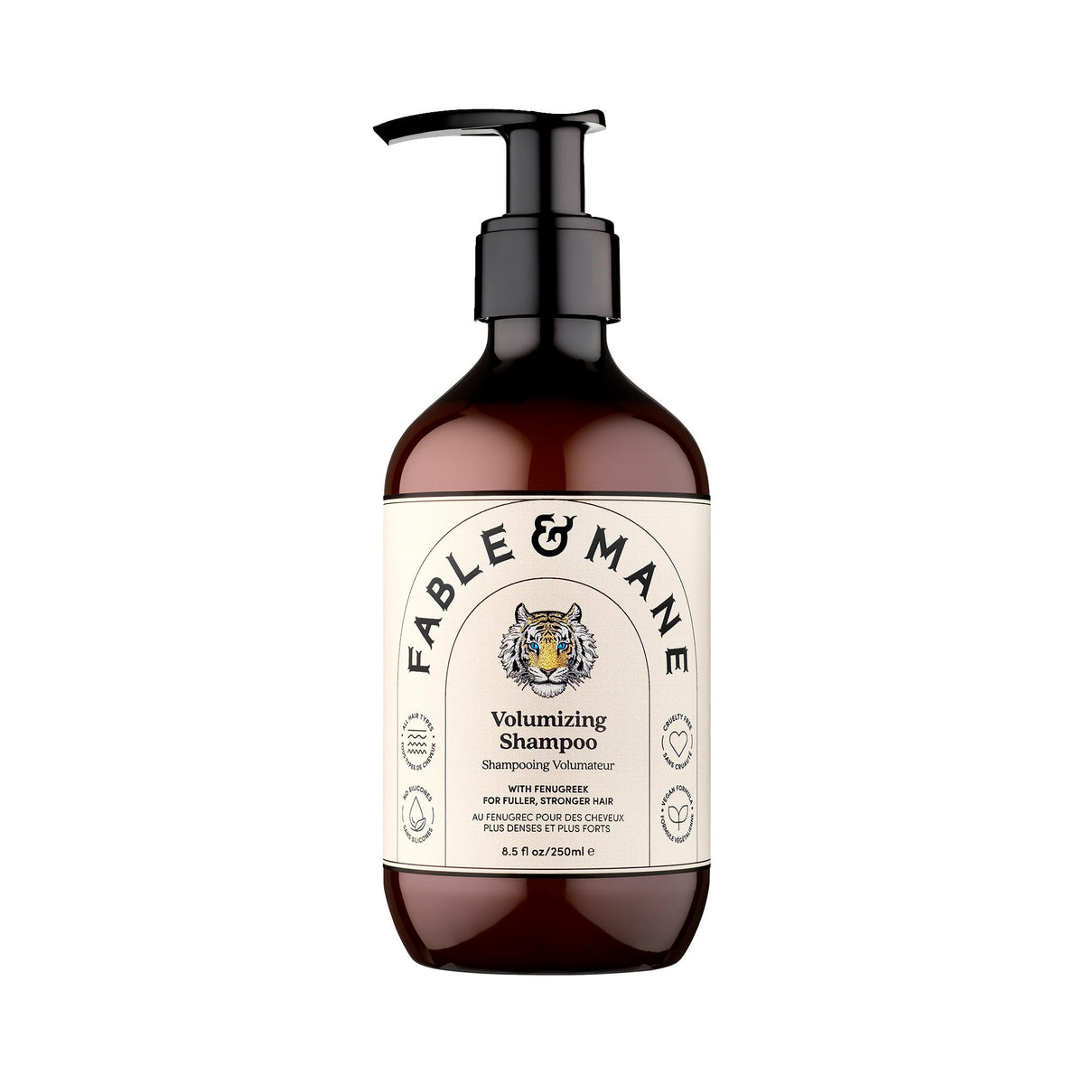 Fable and Mane Volumizing Shampoo for Fine Hair (250ml). Sulphate Free Hair Shampoo, Volume Shampoo for Fine Hair, Vegan & Cruelty-Free Volumising Hair Products - Genuine Fable & Mane Natural Shampoos