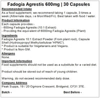 Peak Supps Fadogia Agrestis Extract 600mg - 30 Capsules - Root - Vegan