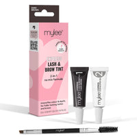 Mylee Express Lash & Brow Kit – 2 in 1 No Mix Formula, Tint + Developer Gel + Double Sided Brush, Professional Eyelash & Eyebrow Dye Tinting, Long Lasting, Semi-Permanent, Fast & Easy (Dark Brown)