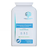 swiss bioenergetics Vegan Glucosamine Phytodroitin Complex 90 Capsules - with Plant Based Chondroitin, Turmeric, Rosehip and Vitamin C to Support Cartilage and Bones - UK Made