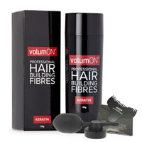 Volumon Hair Fibres VOLUMON Keratin Hair Building Fibres for Thinning Hair - Instantly Conceals Thinning Areas for Fuller Thicker Hair - For Men & Women 28g PLUS Hairline Optimiser & Applicator (Medium Brown)