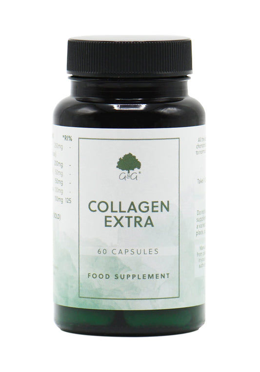Collagen Extra Capsules | Marine Collagen with Glucosamine, Chondroitin & Vitamin C | Hydrolysed Marine Collagen | 60 Capsules | G&G Vitamins