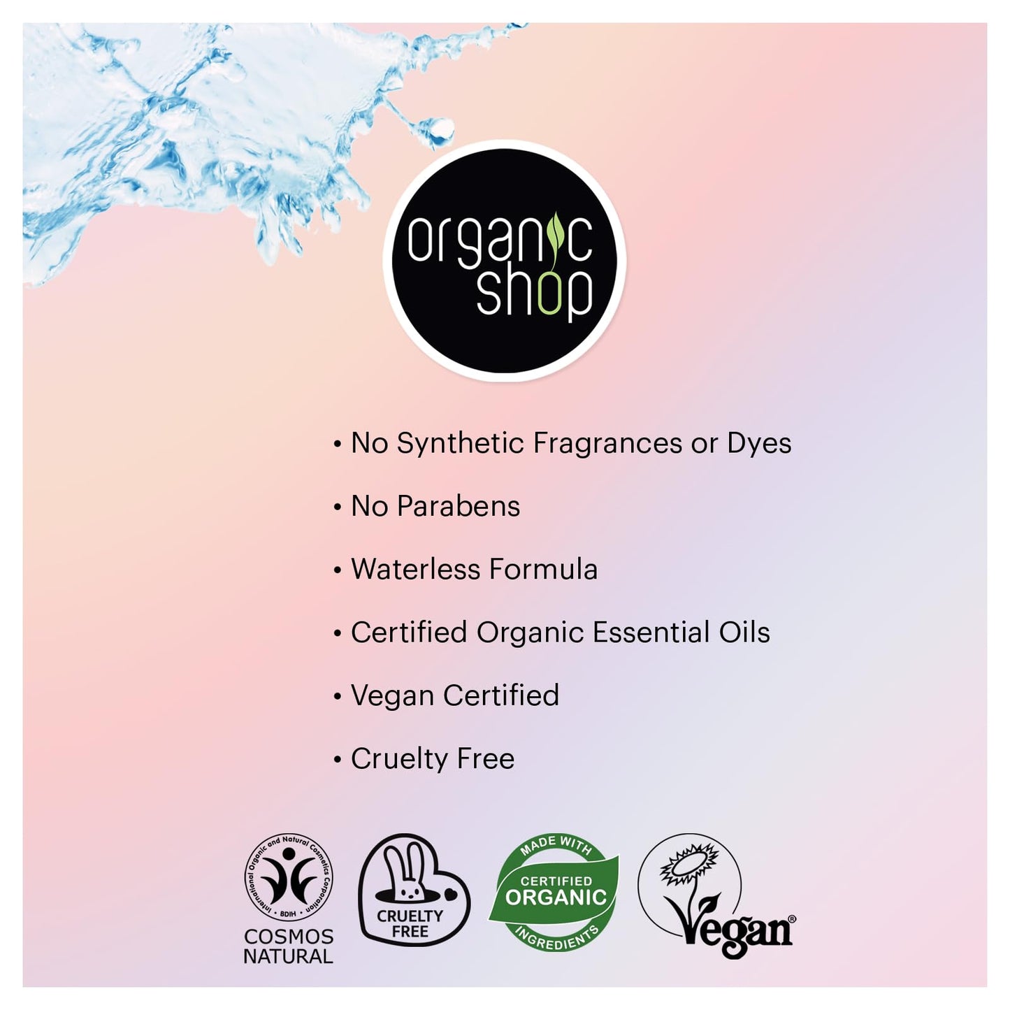 Organic Shop Hyaluronic Acid & Vitamin C Hydrogel Eye Patches for Dark Circles, Anti Puffiness, Deep Hydration, Fight Wrinkles & Fine Lines, Dark Spots, Texture Repair 100% Vegan & Organic. 60 Pcs
