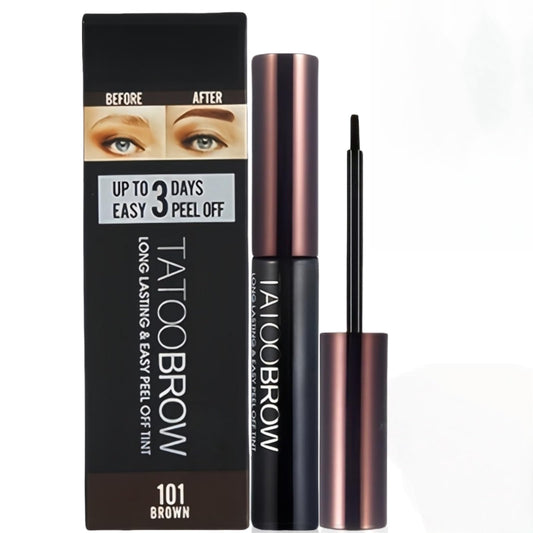 Mubuni Dark Brown Tatto Brow Peel Off Eyebrow Gel Tint,Easy Peel Dye for Eyebrow Coloring,Tatto Bro/w Eyebro/w Co/lour,Dye Eyebr/ow Colou/rs Tat/to Bro/w,Semi Permanent Colo/ur Eye/brow Dy/e