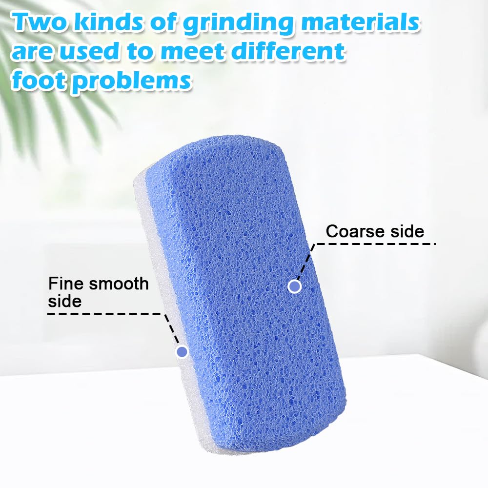 AKSIQIOL 2 Pcs Glass Pumice Stone for Feet,Durable Callus Remover & Foot Exfoliator for Smooth, Soft Skin, for at-Home Pedicures & Spa Treatments