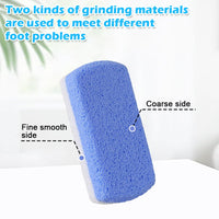 AKSIQIOL 2 Pcs Glass Pumice Stone for Feet,Durable Callus Remover & Foot Exfoliator for Smooth, Soft Skin, for at-Home Pedicures & Spa Treatments