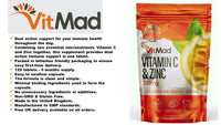 Vitmad Vitamin C (100mg) and Zinc (20mg) - 120 Tablets - Immune System Support - High Strength
