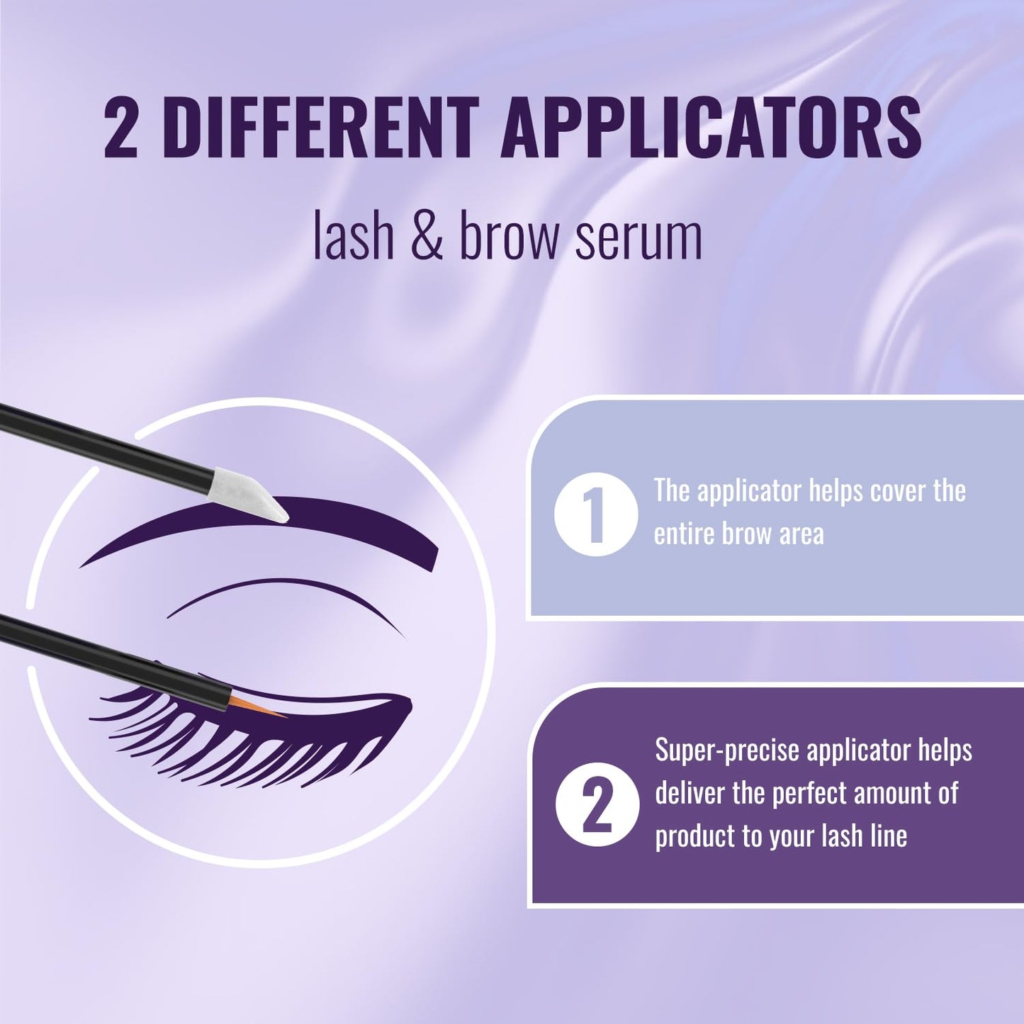 SNOWSEN Eyelash Serum, Enhancing Lash & Brow Serum, Vegan & Cruelty-Free,Natural Peptides & Biotin for Long,Thick Lashes and Eyebrows, Lash Serum with Brow Enhancer, Irritation Free Formula, 2x3.5 ml