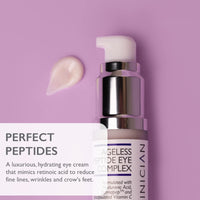 SKINICIAN Ageless Peptide Eye Complex - Anti-Wrinkle Eye Cream with Hyaluronic Acid & Vitamin C - Peptide Serum Eye Cream for Dark Circles - Stimulate Collagen Product - Vegan & Cruelty Free (15ml)