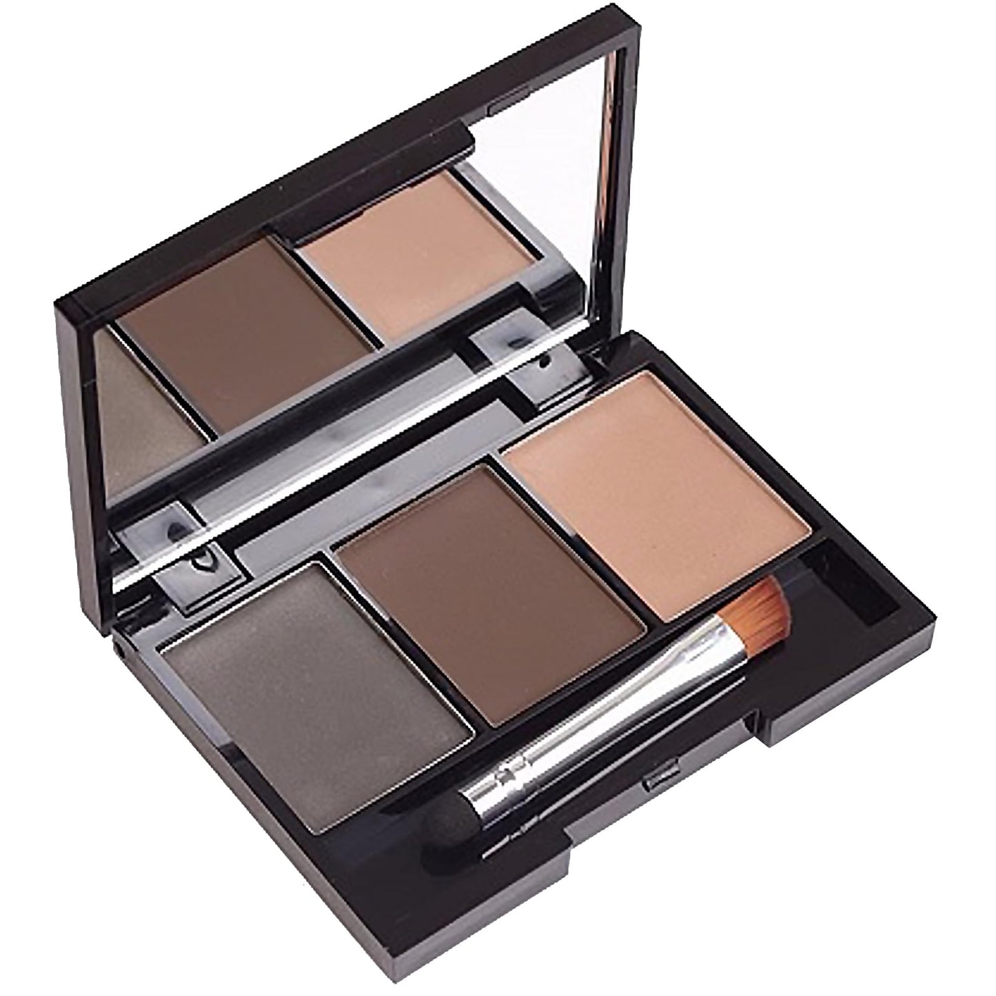 HAORQEE Eyebrow Eyebrow Powder Palette, Dark Brown Light Brown Brow Powder Shaping Kit Eyebrow Filler Brow Tint Root Touch Up Face Contour Hairline Powder, Natural Waterproof Long Lasting Make-Up Palette