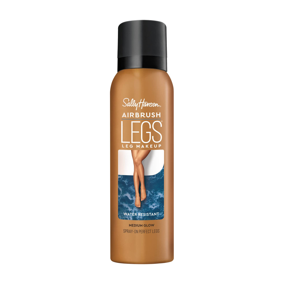 Sally Hansen Airbrush Legs Instant Tan Spray, Water and Transfer Resistant Formula, Light Weight with Full Coverage Effect, Medium, 75ml