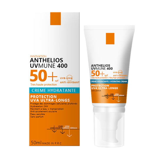 CrownLite Sunscreen SPF 50+, Hydrating Sun Cream SPF 50, Suncream Factor 50 for Face/Body, Ultra Light UV Protetion, Water-Resistant, Oil Control, Non-Greasy, Suitable for All Skin Types