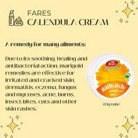By Taste of Selection Fares Calendula Ointment - Natural Calendula Cream, Wound & Cuts Healing Ointment - Burn & Scar Cream Healing - Regenerates and Soothes The Skin - 20g Tube