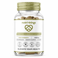 Nutri-things Tiger Milk Mushroom Capsules 1000mg - High Strength | 60 Capsules | Natural Adaptogen for Immunity & Respiratory Health | Supports Daily Wellness & Vitality | 1 Month Supply, 2 a Day