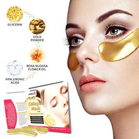 Infinitive Beauty - 3 x Pack New Crystal 24K Gold Powder Gel Collagen Eye Mask Masks Sheet Patch, Anti Ageing Aging, Remove Bags, Dark Circles & Puffiness, Skincare, Anti Wrinkle,