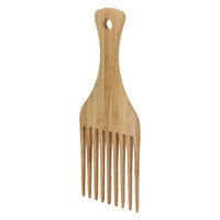 Hair Pick Comb,Wooden Afro Pick Lift Hair Comb,Hair Detangle Styling Comb with Wide Teeth for Wig Braid,Hair Styling Tool for Women Men