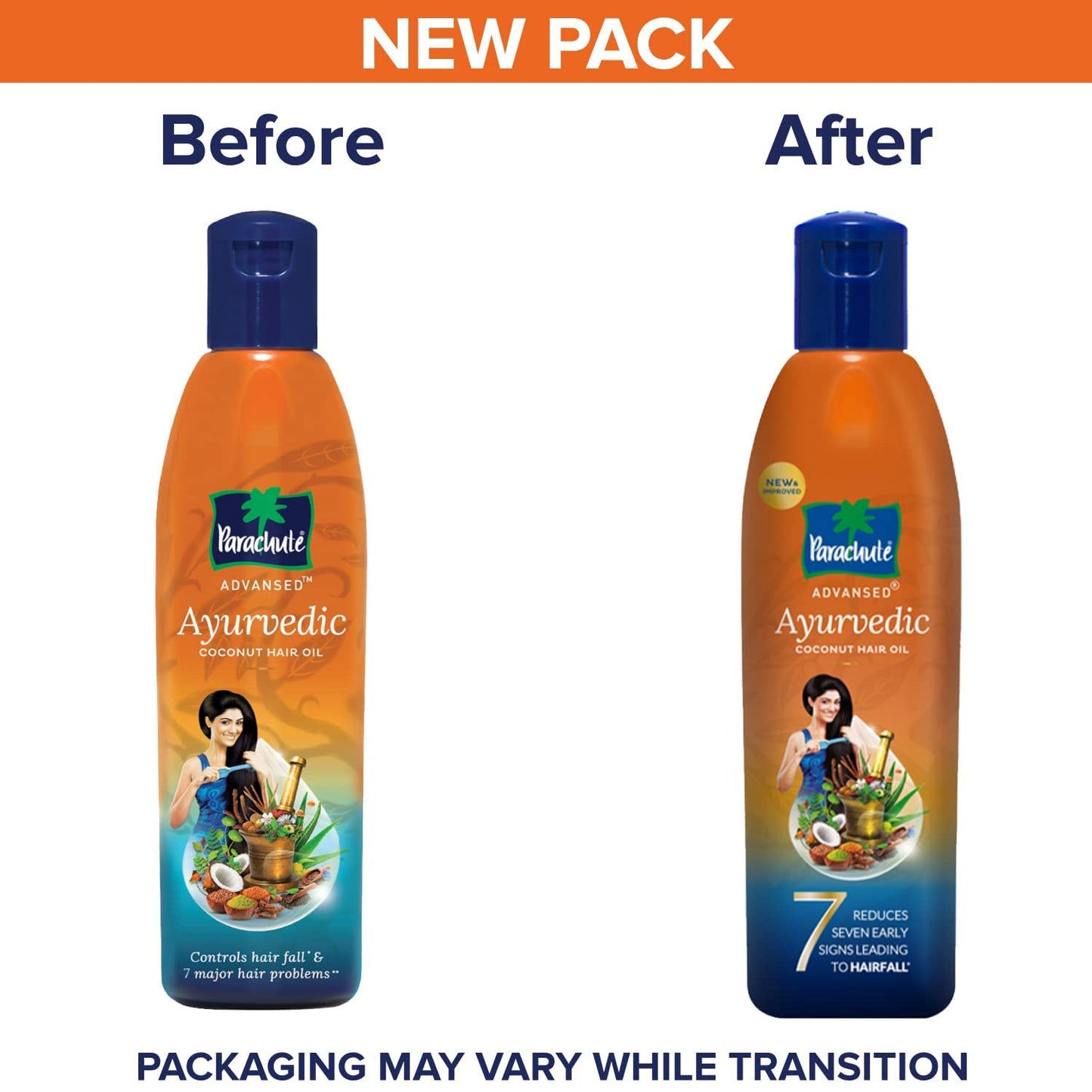 Parachute Advanced Ayurvedic Hair Oil - Controls Hair Fall Control and grows hair longer 180ml by Parachute
