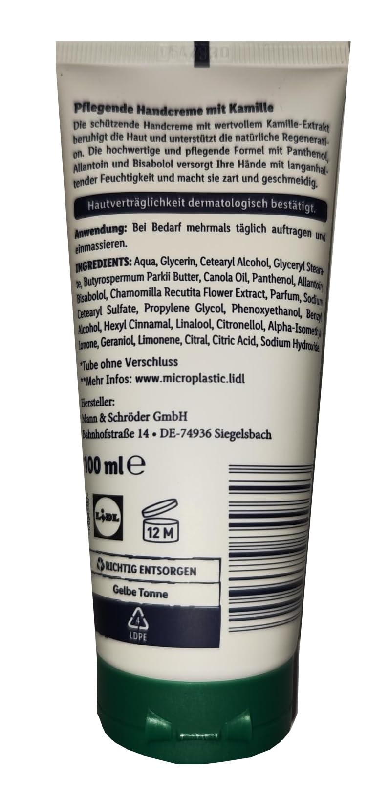 CIEN Hand & Nail Balm Chamomile Protection and Soothing Care (1 x 100 ml)