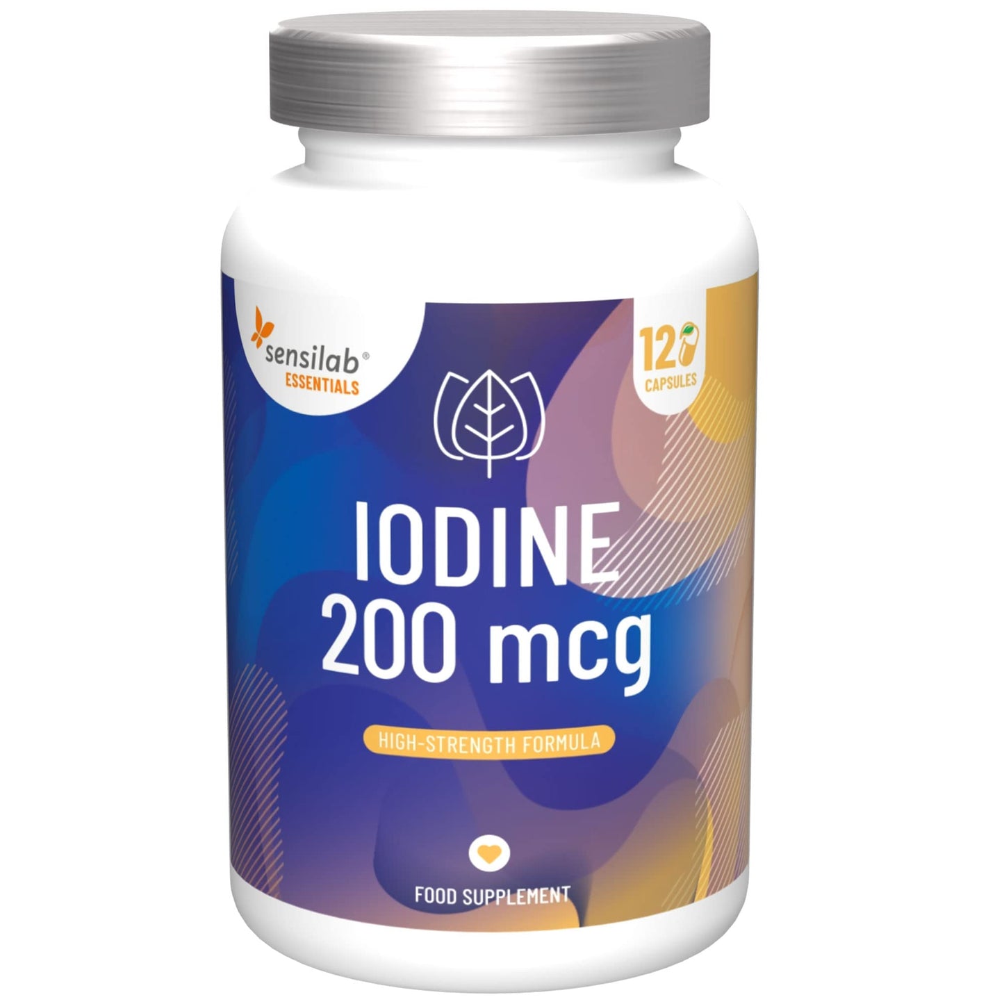 Sensilab Essentials Iodine Tablets 200 mcg – Potassium Iodide Capsules for Thyroid & Nervous System Support – 120 Iodine Capsules - 4-Month Supply