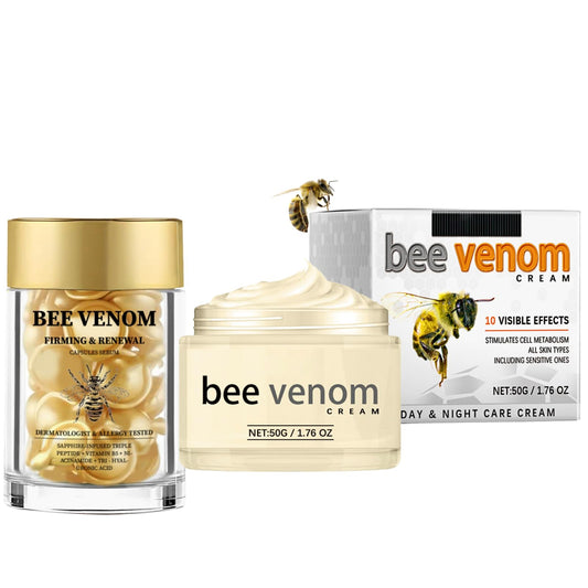 IZBEAUVO Bee Venom Firming Capsules Serum Set, Capsules Serum And Face Cream