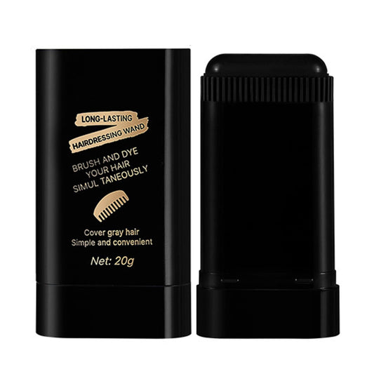 Safe and Convenient Comb Hair Dye Black, Instant Hair Color Stick with Built-in Comb, Root Cover Up Stick for Instant White Coverage,Waterproof Sweat-Proof Portable, Easy Application