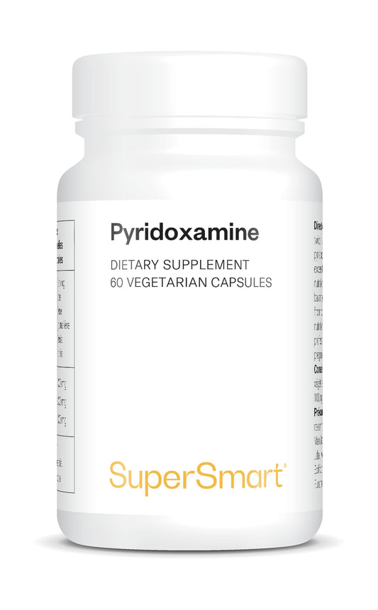 SUPERSMART Pyridoxamine - Natural Form of Vitamin B6 - Powerful Inhibitor of Glycation and Ages/ALEs - Vegan - Gluten-Free - SuperSmart