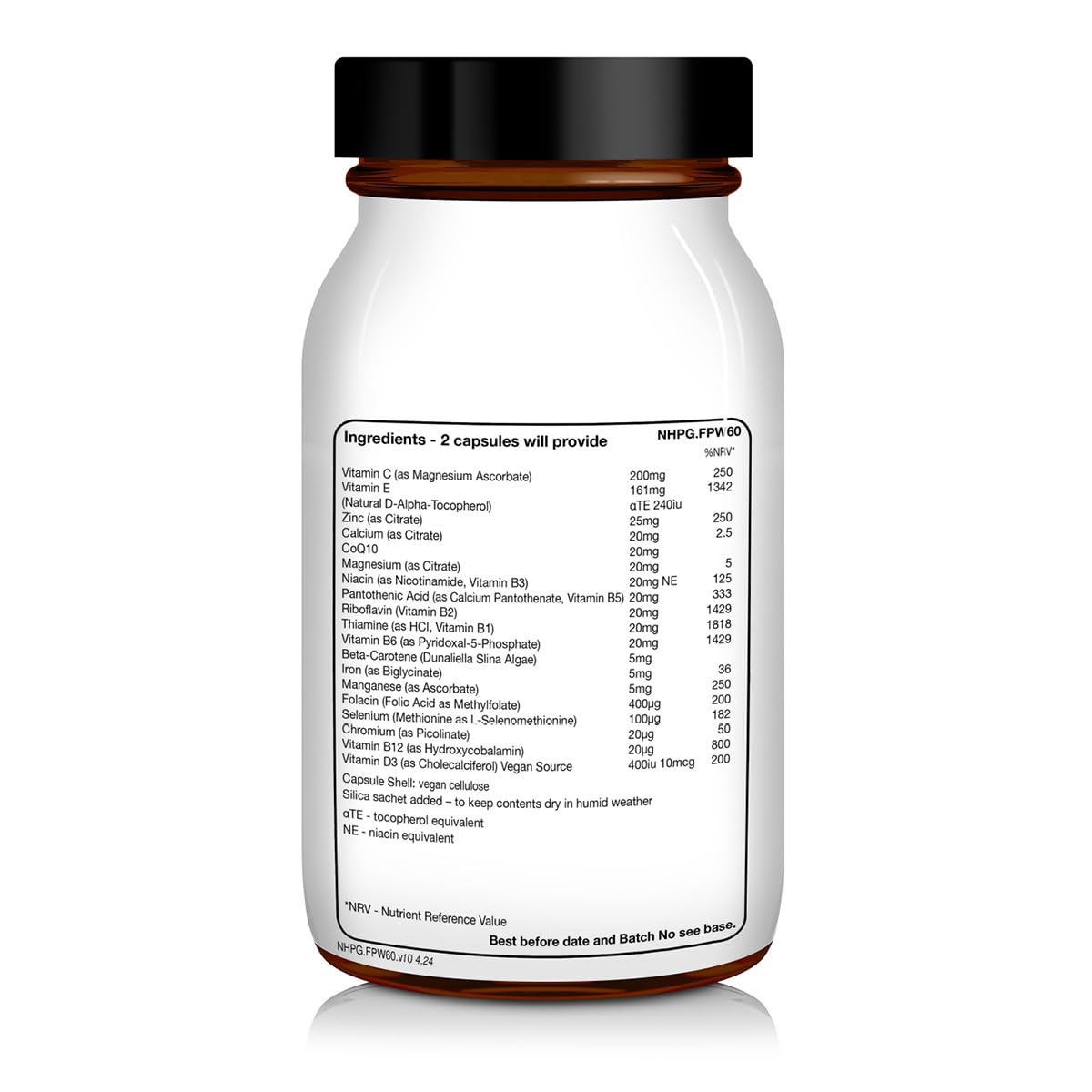 NHP The Natural Health Practice NHP Advanced Fertility Support for Women - Nutrients for Conception, IVF Support & Pregnancy, Scientifically Formulated with Active Vitamins & Minerals for Optimal Fertility Health 60 Vegan Capsules