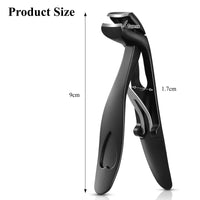 INBOLM Angled Head Nail Clippers for Seniors,Toe Nail Clippers for Thick Nails,Ergonomic Mess Free Long Handled Nail Clippers for Disabled Premium Steel Nail Cutter Trimmer with Catcher for Men and Women