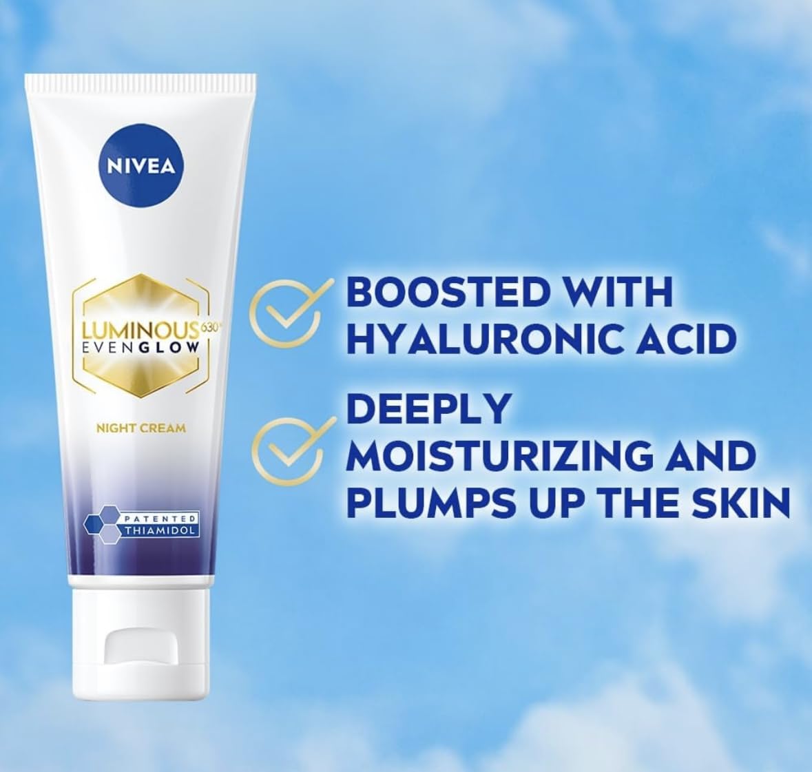NIVEA Luminous 630 Even Glow Night Cream, 40ml