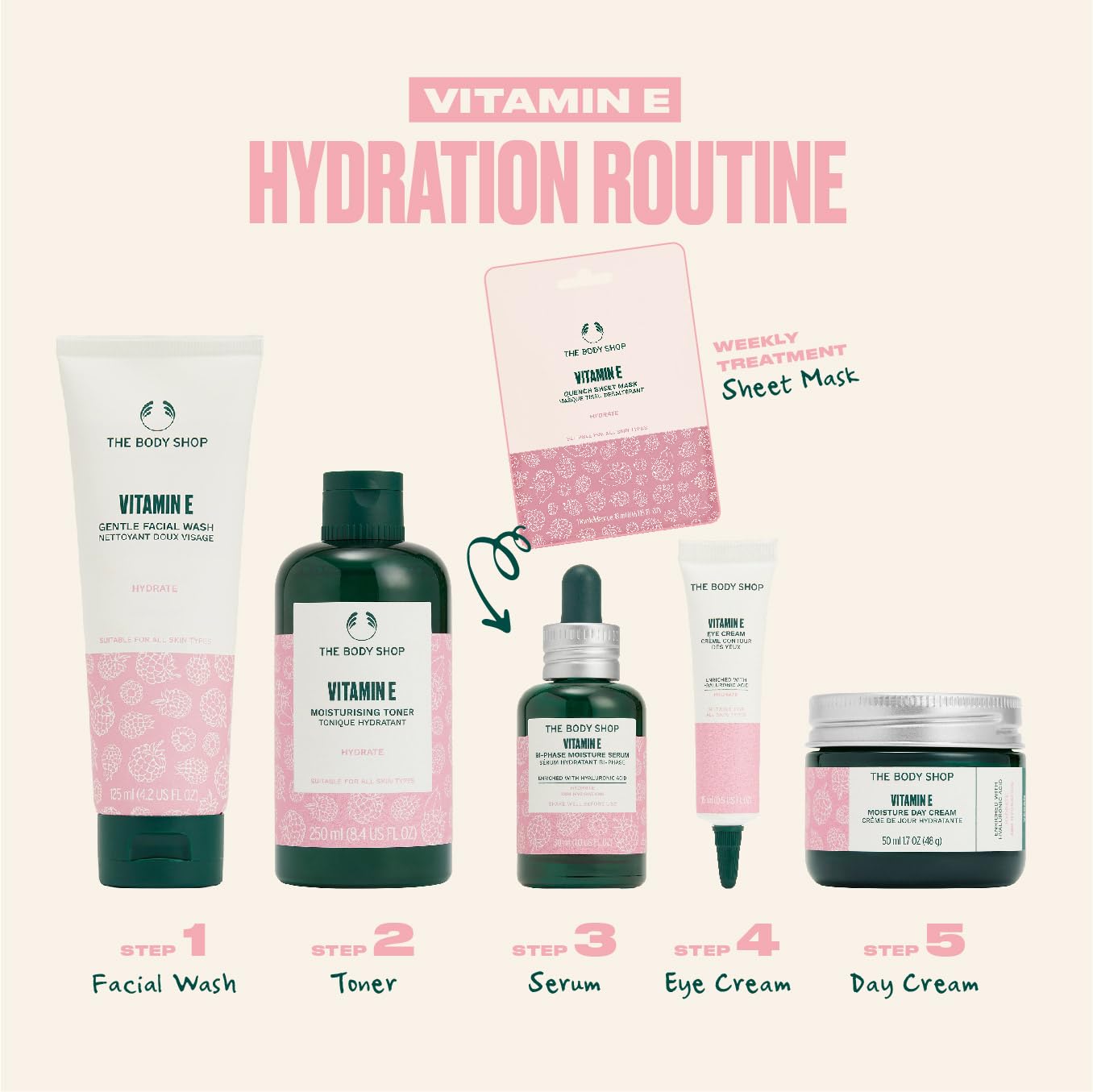 The Body Shop Vitamin E Bi-Phrase Serum - Hydration - 1 Fl Oz