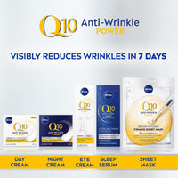 Nivea NIVEA Q10 Power Anti-Wrinkle + Firming Sheet Mask (5 Piece), Anti Ageing Moisturiser Mask, Face Mask Sheet with Coenzyme Q10, 10 Minute Anti Wrinkle Cream Mask