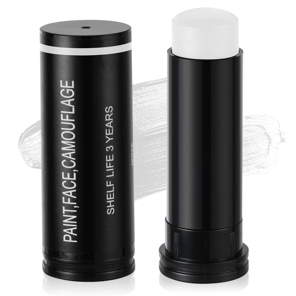 Aomig Black Face Paint Stick, Eye Face Body Paint Stick Colors Tube Waterproof Face Paint For Sports Baseball Softball Football Athletes Halloween Game Cosplay Costume Party Makeup Stick