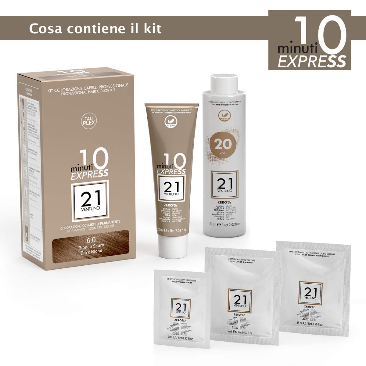 21 Ventuno Professiona Hair Dyeing Kit 6.66 Intense Red Dark Blonde