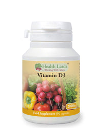 Vitamin D3 2000iu x 90 Capsules, Suitable for Vegetarians, Magnesium Stearate Free, Contributes to The Maintenance of Normal Bones, Muscle Function & The Immune System, UK Manufactured